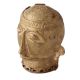 Rustic Brass Tribal Head Statue