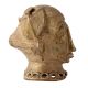 Rustic Brass Tribal Head Statue