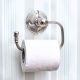 Silver Brass Floral Carving Toilet Roll Holder