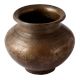 Traditionally Carved Brass Lota Pot In Black Finish