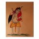 Kalighat Painting Of Shiva Carries Parvati On His Back