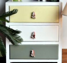 Brown Feather Ceramic Bird Knob