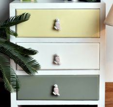 Pink Feather Bird Knob