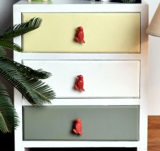 Red Feather Ceramic Bird Cabinet Knob Online