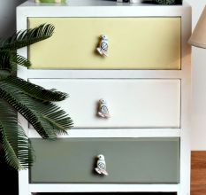 Black Feather Ceramic Bird Knob