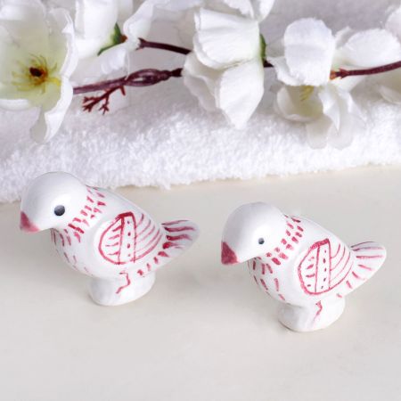 Pink Feather Bird Knob