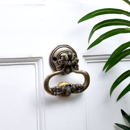 Handmade Brass Dragon Face Solid Door Knocker