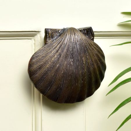 Antique Sea Shell Iron Door Knocker