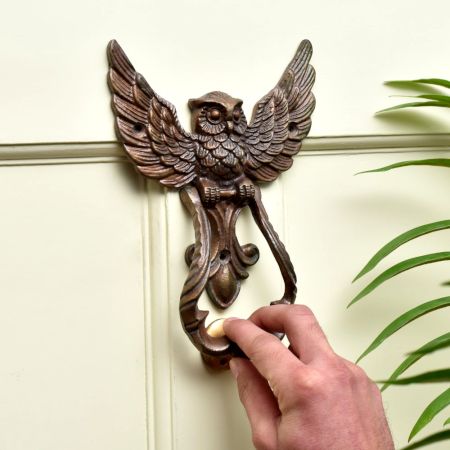 Antique Owl Iron Door Knocker