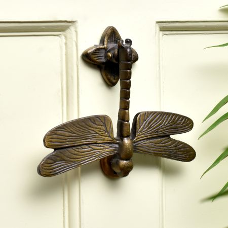 Antique Dragonfly Iron Door Knocker