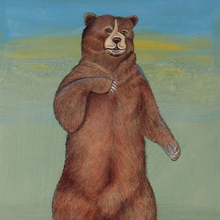 Watercolor PaintingÂ  Of AÂ Grizzly Bear