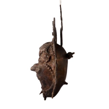 Brass Mahakala Mask Wall Hanging