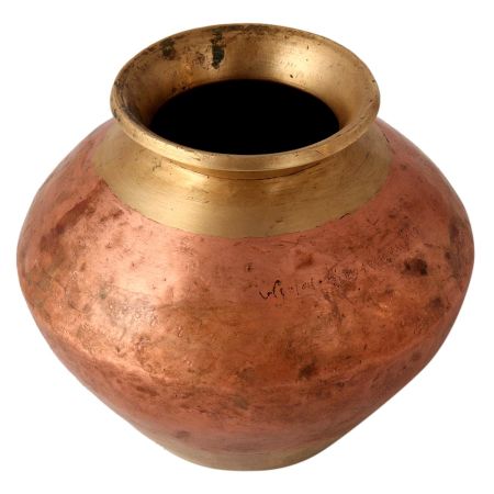 Holy Water Pot for Hindu Worship made of two alloys