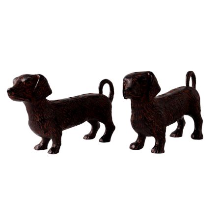 Brass Dachshund in pair Candle Holder