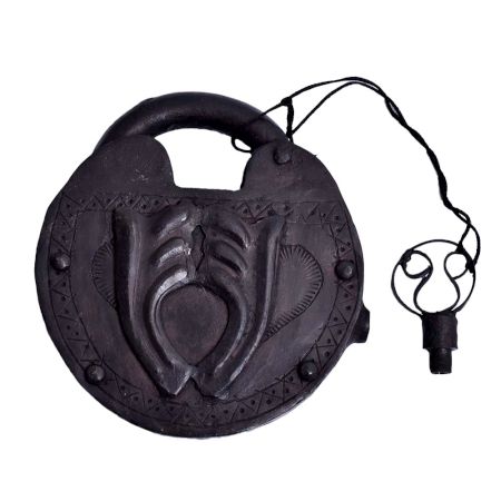 Medieval Cast Iron Lock and Key