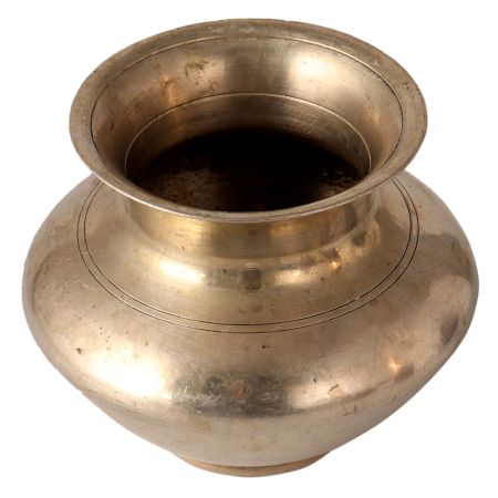 Traditional White Metal Alloy Kalash for Hindu Rites