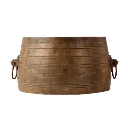 Big Brass Planter With Ring Handles