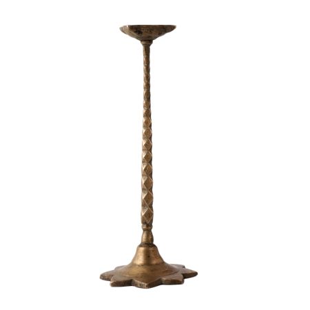 Pure Brass Long Pooja Diya Oil Lamp