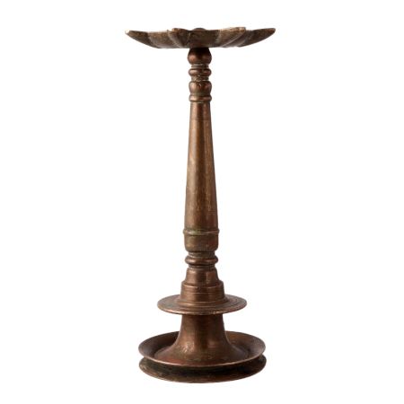 Handmade Brass Oil Diya Light Stand from South India