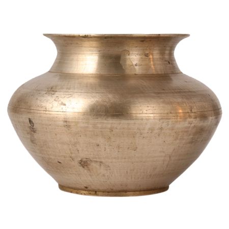 Plain White Metal Alloy Kalash Water Pot