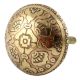 Brass Floral Pattern Dresser Knob