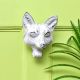 Antique White Fox Face Iron Door Knockers