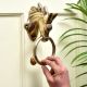 Handmade Golden Brass Towel Ring With Horse Head