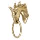 Handmade Golden Brass Towel Ring With Horse Head