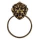 Lion Brass Door Knocker With Rope Ring