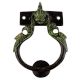 Black Brass Elephant with Two Peacocks Design Door Knocker