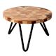 Wooden And Resin Geometric Cake Stand With Iron Legs