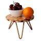 Wooden And Resin Geometric Cake Stand With Iron Legs