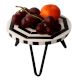 Black And White Geometric Wooden And resin Cake Stand With Iron Legs