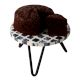 Wooden And Resin Moroccan Motifs Cake Stand With Iron Legs