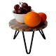 Wood and Resin Flower Cake Stand With Iron Legs