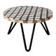 Black And White Wood And Resin Cake Stand With Iron Legs
