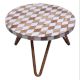 Wood and Resin Cake Stand with Iron Legs