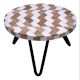 Chevron Magic Cake Stand Made With Wood And Resin With Iron Legs