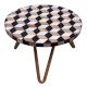 Diamond Wood And Resin Cake Stand and Cake Server With Iron Legs