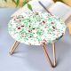 Green Mosaic Cake Stand  Made With Wood Resin And Iron Legs