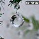 Clear Crystal Glass Octagonal Christmas Ornaments-Chandelier Drop-Set of 20