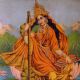 Raja Ravi Verma Paper Print Of Maa Saraswati With Veena And Books
