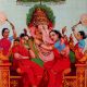 Consorts Of Ganesha Raja Ravi Varma Photo Print