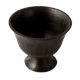 Brass Mughal Period Pedestal Vase In Dark Finish