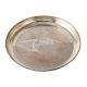 Brass Silver Finish Dinnerware With Floral Design In Centre
