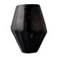 Black Glass Ribbed Vase