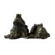 Brass Centerpiece Frog Buddy Pair StatueÂ In Dark Finish