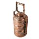 Copper Tiffin Box with Four Compartments