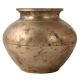 Round Vintage Brass Holy Water Pot