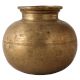 Round Indian Brass Holy Water Pot